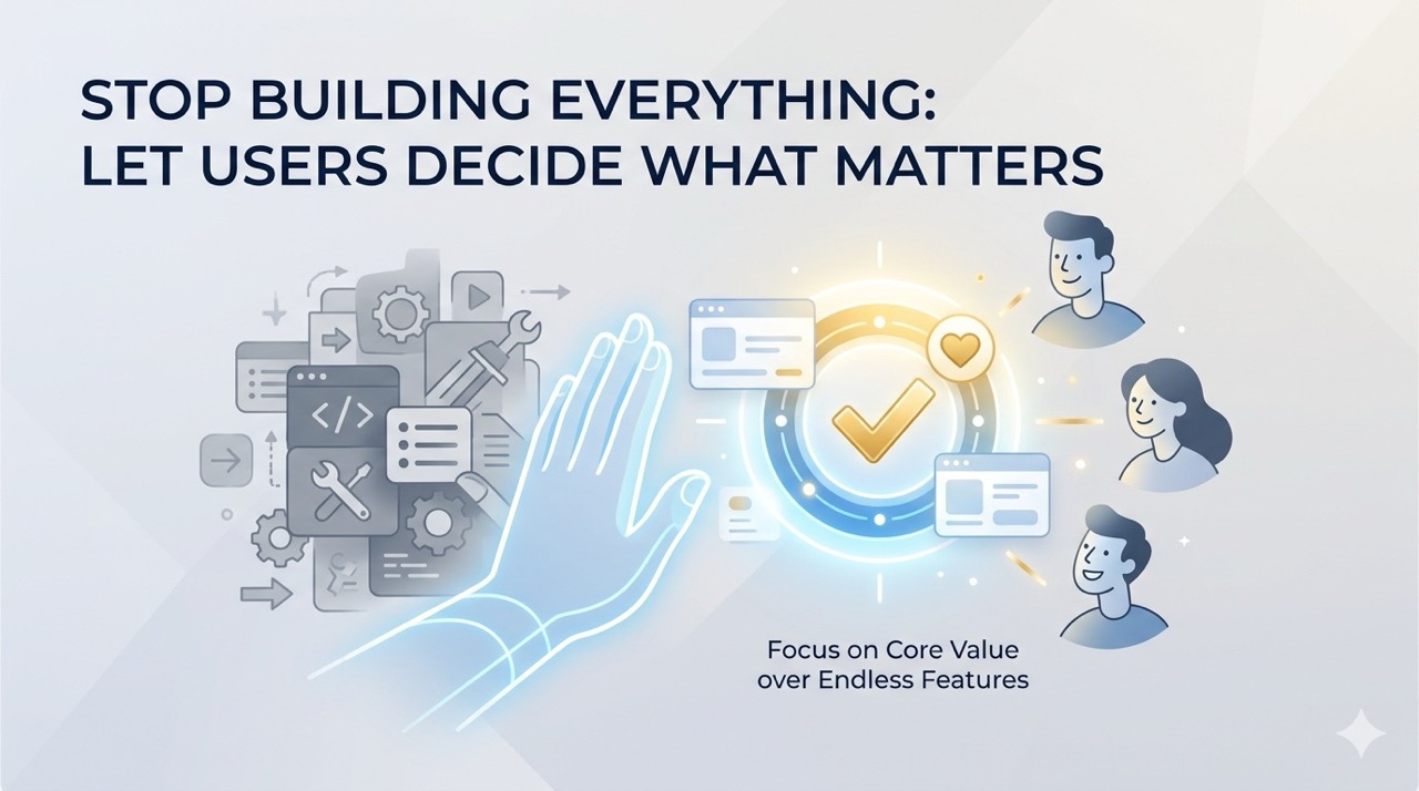 Stop Building Everything: Let Users Decide What Matters