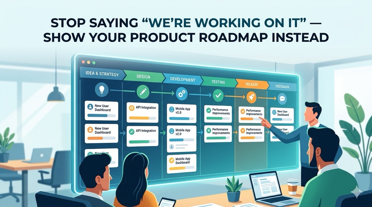 Stop Saying “We’re Working on It” — Show Your Product Roadmap Instead